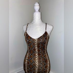Snake Print Mini Dress